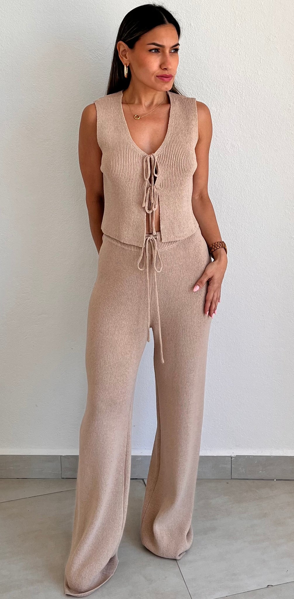Dressed to Chill Mocha Two-Piece Set