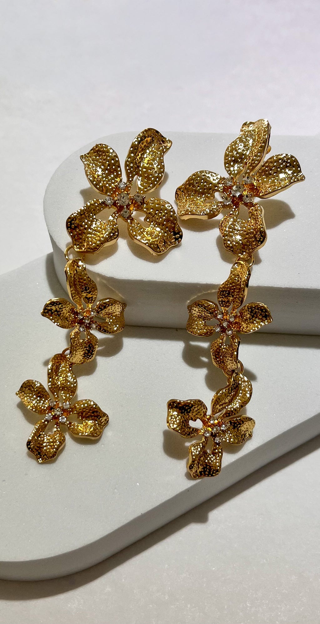 Golden Blossom Statement Earrings