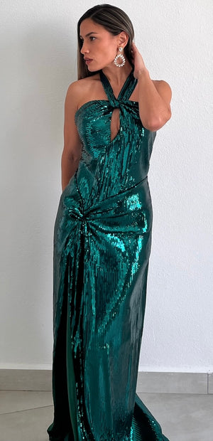 Prominet Sparkle Green Sequins Formal Dress