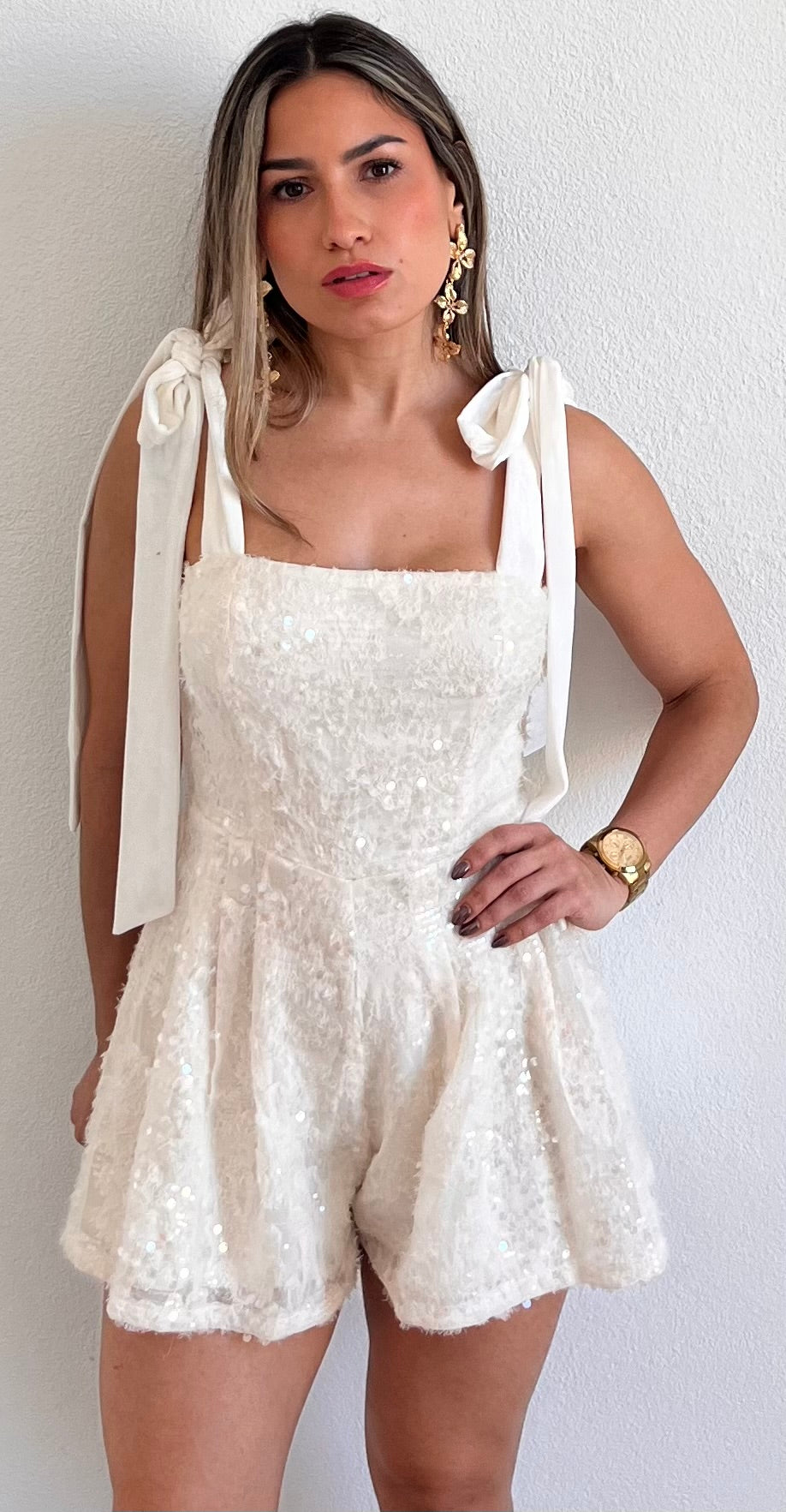 Mesmerizing Style Sequins Romper