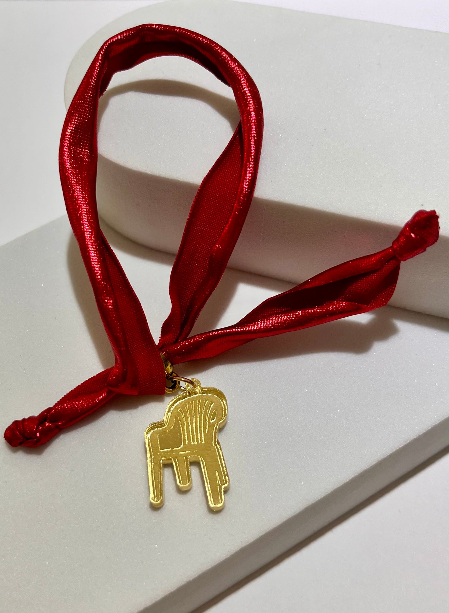 DTMF Charm Red Adjustable Bracelet