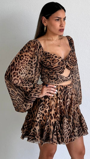 Fierce Style Leopard Print Two-Piece Set