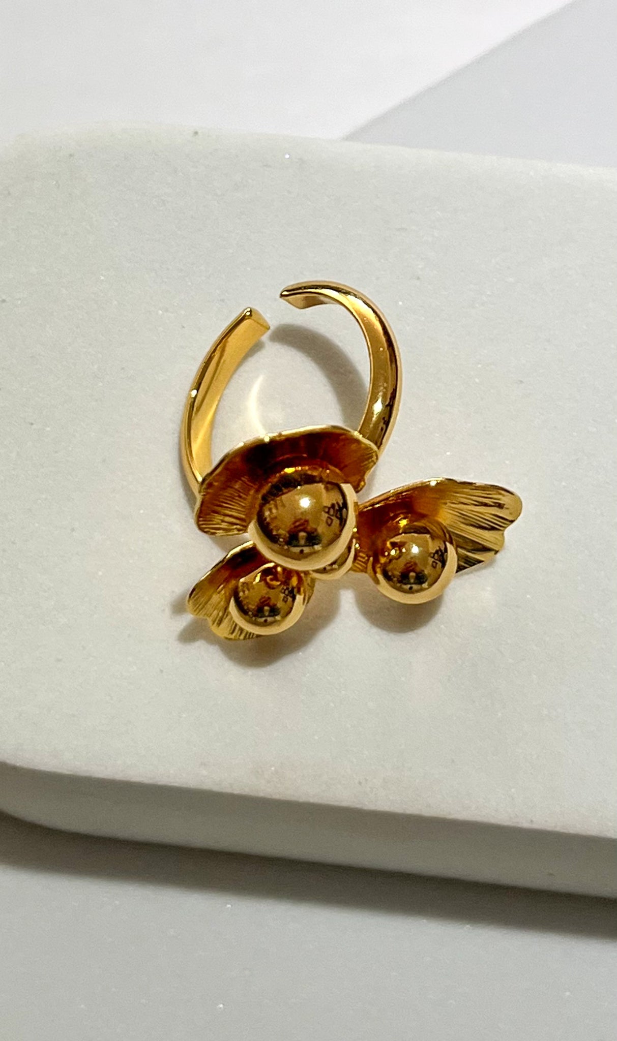 Floral Ways Gold Metal Ring