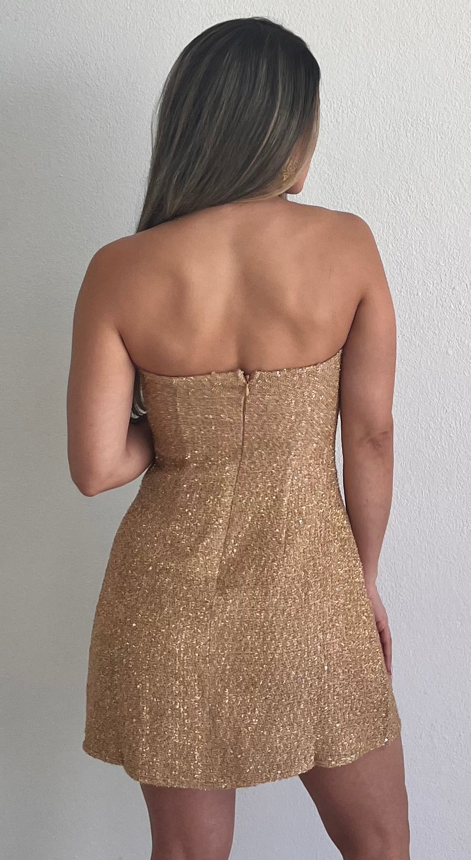 The Golden Girl Strapless Dress