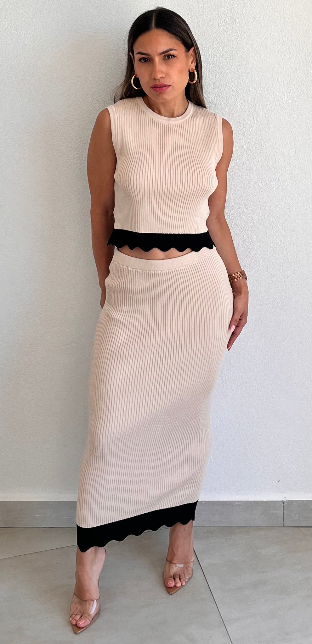 Marvelous Match Taupe Knit Two-Piece Set