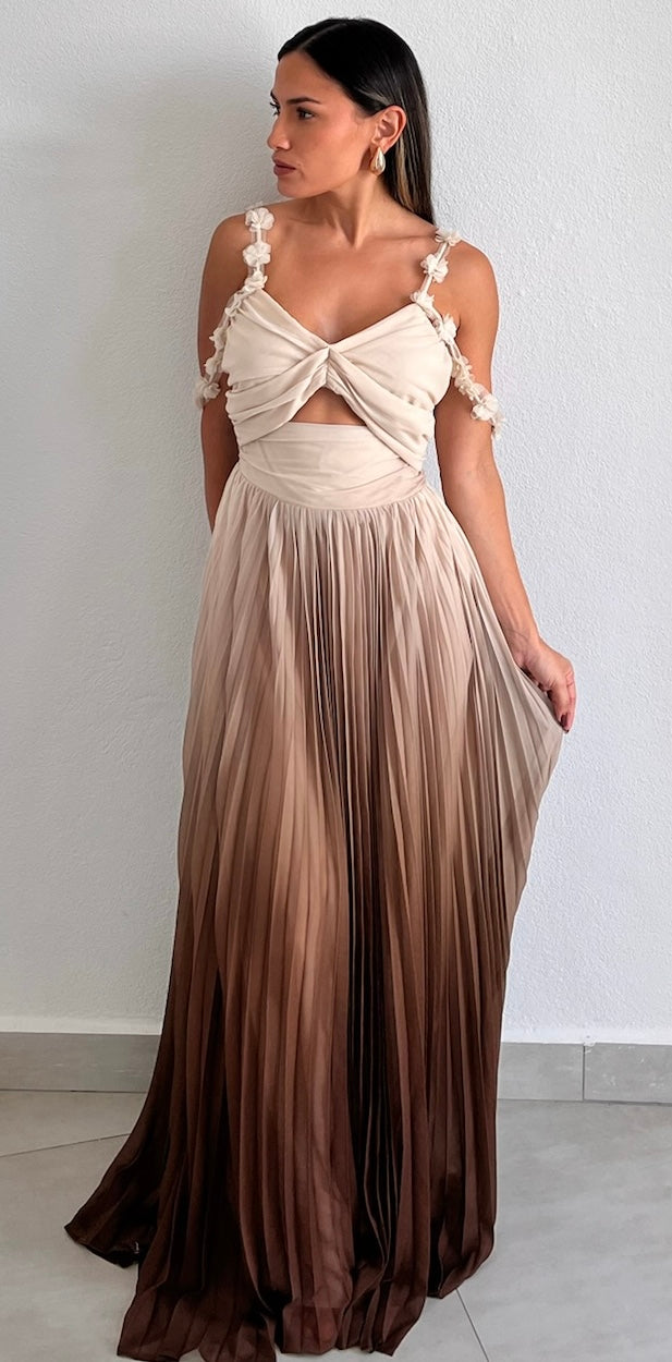 Truly a Beauty Brown Ombré Maxi Dress