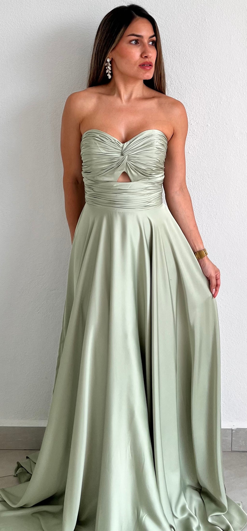 Ready for Romance Sage Strapless Gown