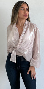 Get Down to Shimmer Long Sleeves Blouse