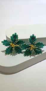 Amapola Green Statement Earrings