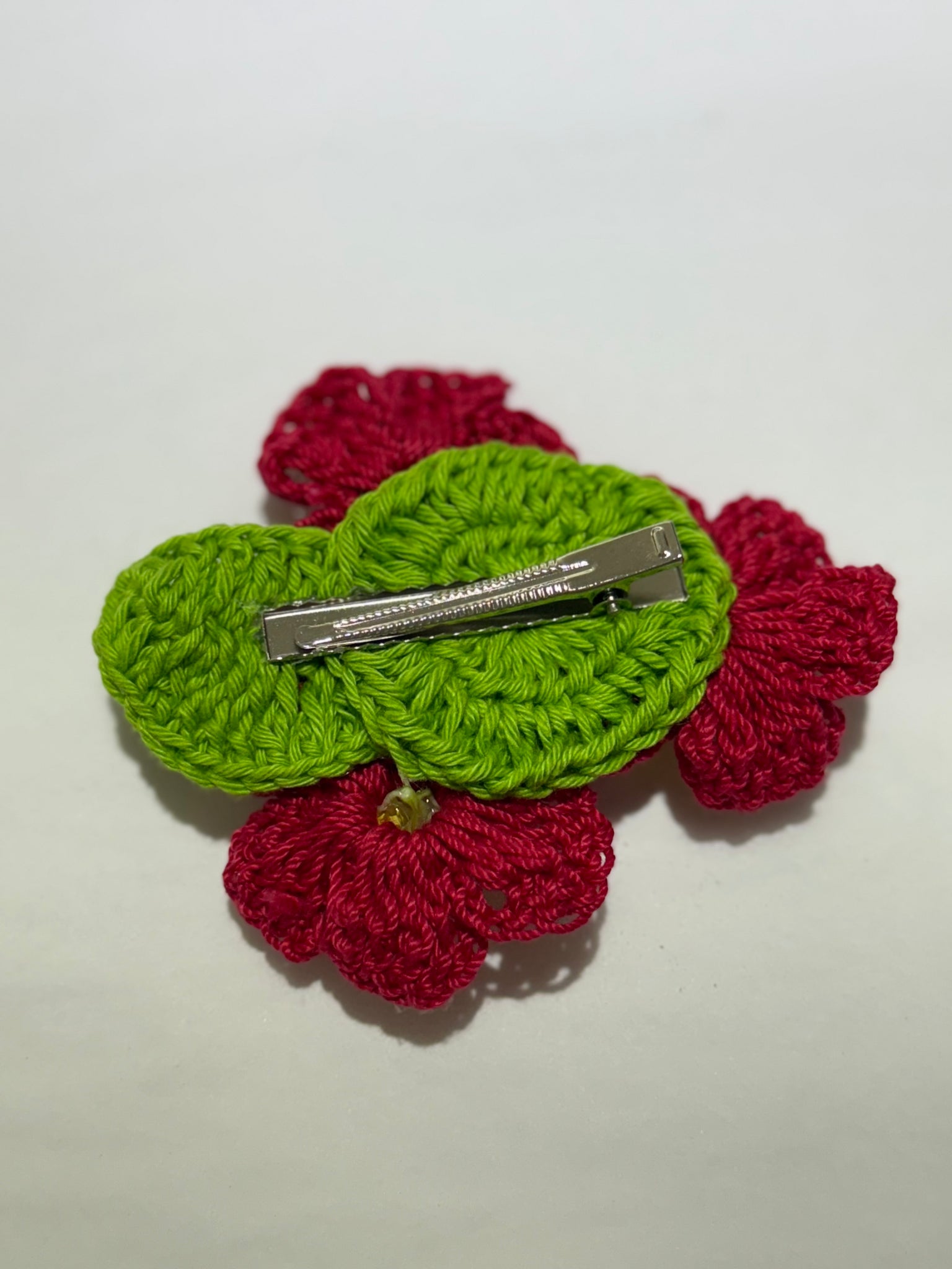 Crochet Three Amapolas Headpiece Clip
