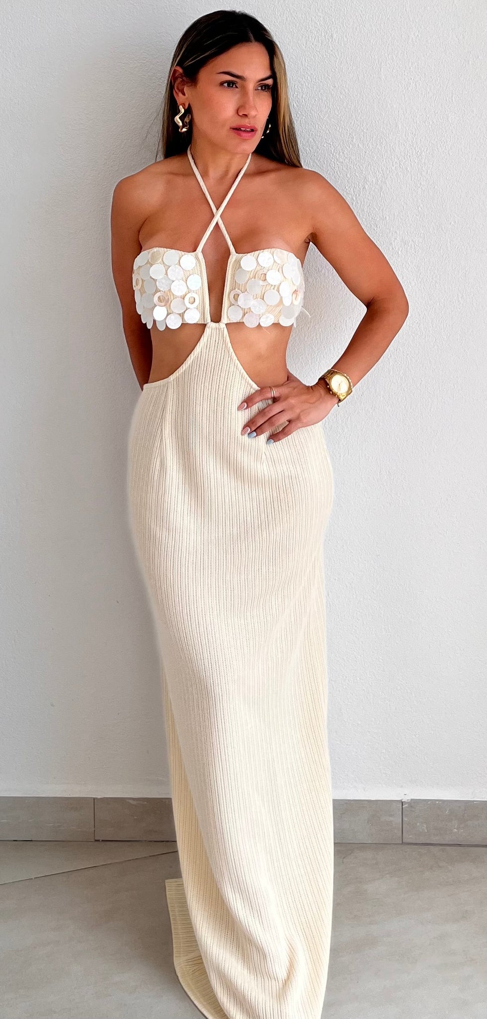 Shells & Style Beige Maxi Dress
