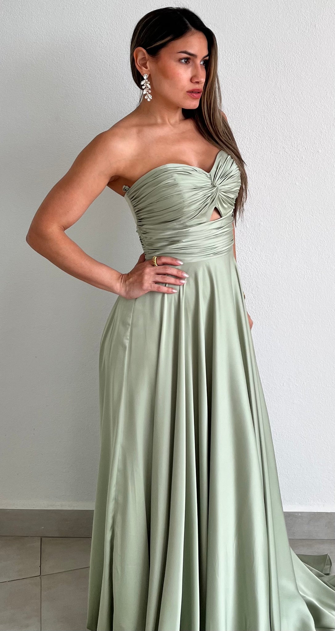 Ready for Romance Sage Strapless Gown