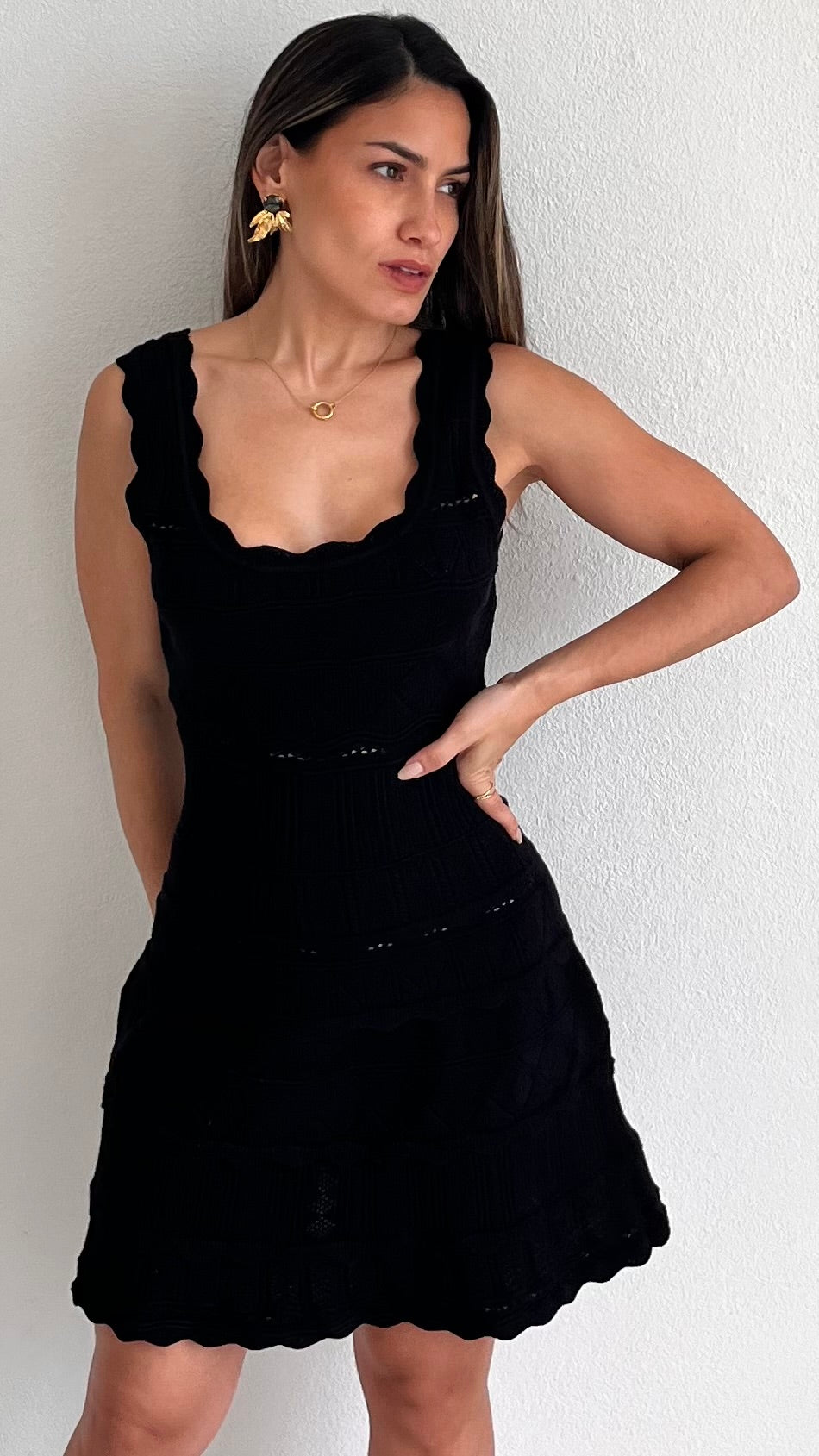 Favorite Day Knit Black Dress