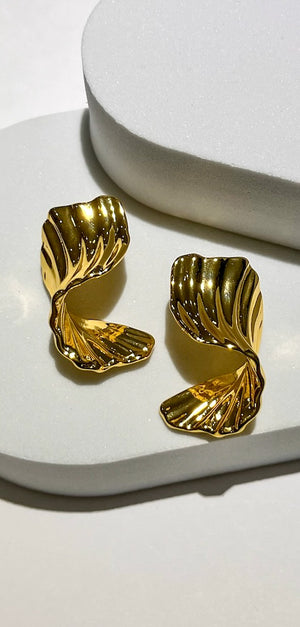 Memorably Glam Gold Statement Earrings