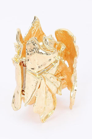 Floral Confidence Statement Metal Cuff