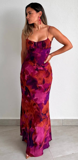 Sincerely Gorgeous Print Midi Dress