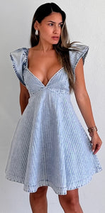 Denim & Glam Rhinestones Denim Dress