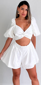 Charming Style White Cut-Out Romper