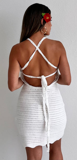 Sunshine Dreaming White Crochet Dress
