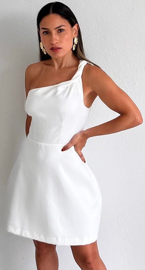 Loveliest Look One-Shoulder Fit & Flare Dress