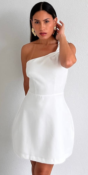 Loveliest Look One-Shoulder Fit & Flare Dress