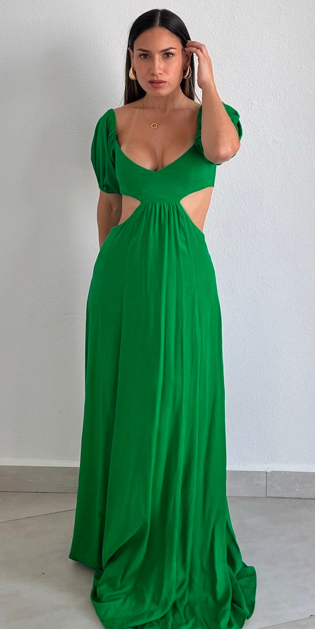 Tickets to Paradise Green Maxi Dress