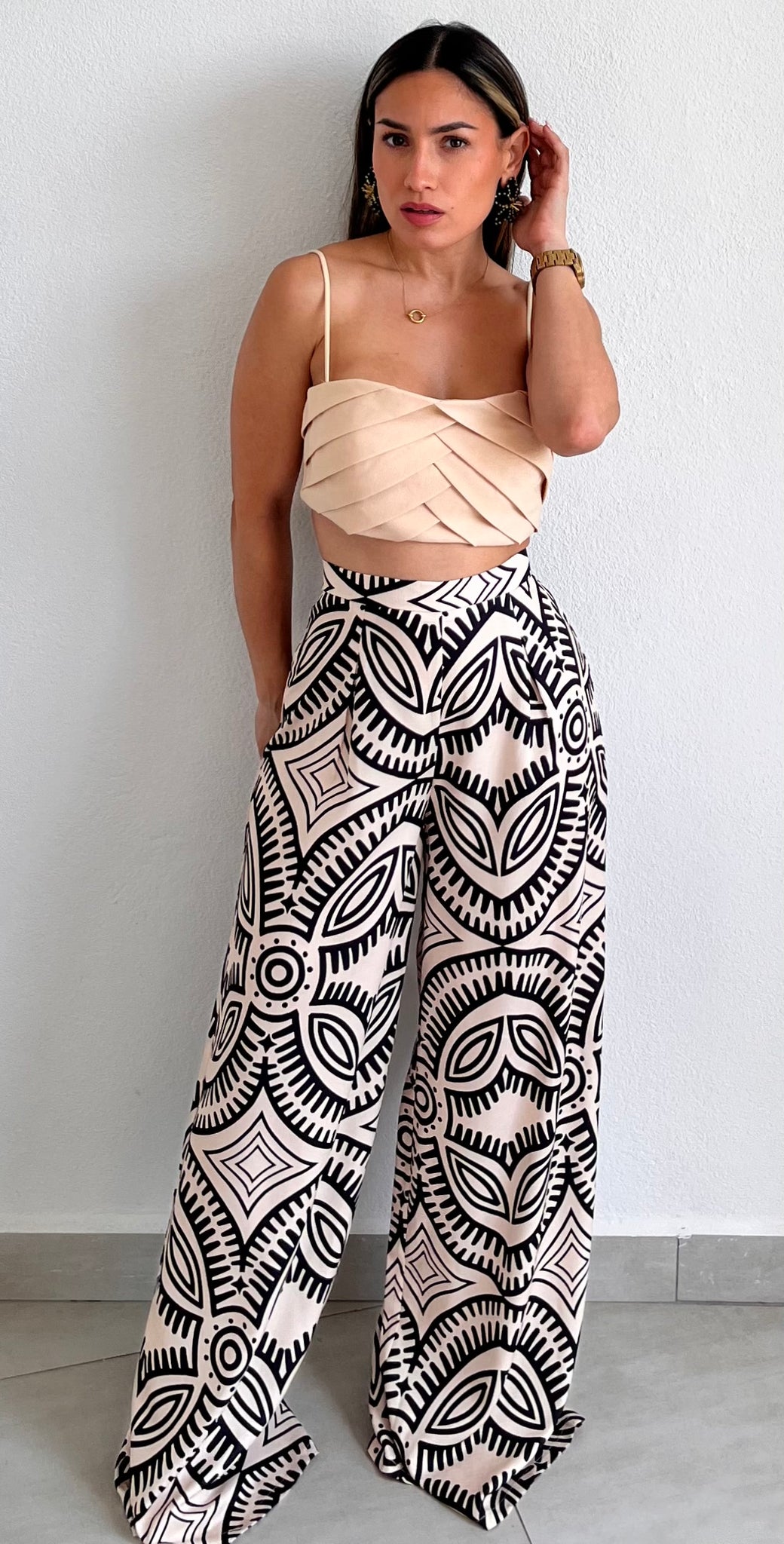 Something Wild Print Palazzo Two-Piece Set