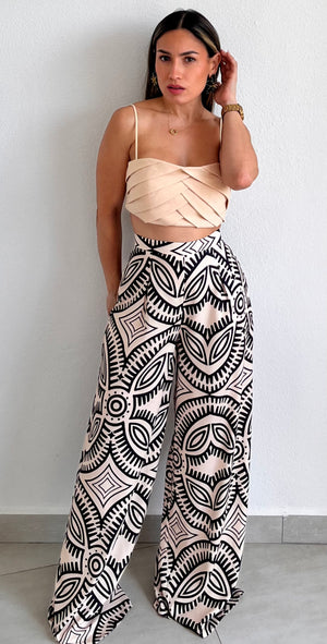 Something Wild Print Palazzo Two-Piece Set