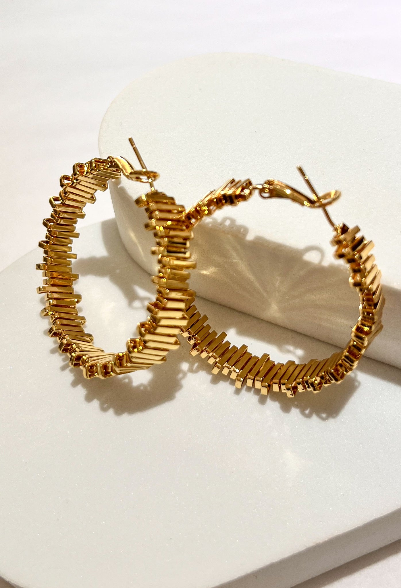 Bold Lines Gold Hoops