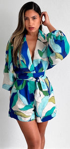 Pretty Perception Tropical Print Romper