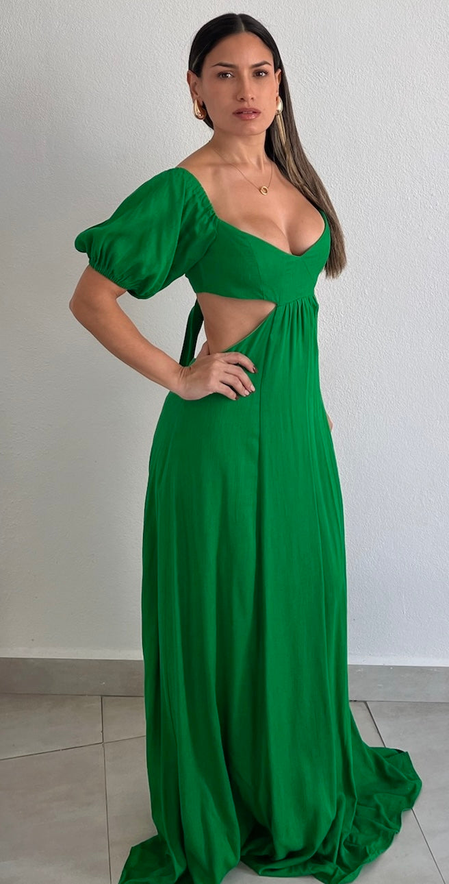 Tickets to Paradise Green Maxi Dress