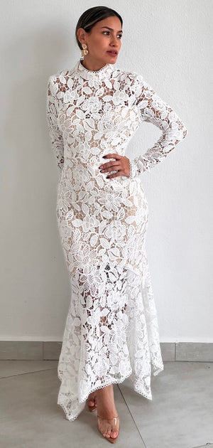 Romantic Disposition White Lace Midi Dress Zil boutique Romantic Disposition White Lace Midi Dress Zil boutique