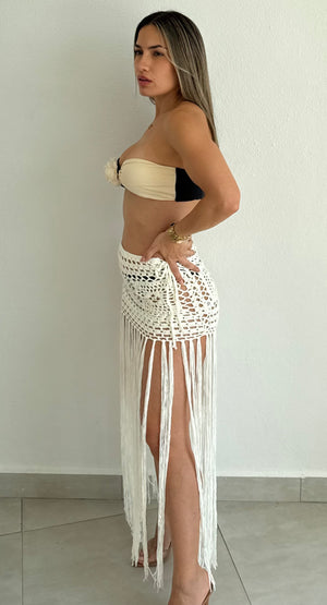 Pier to Pier Fringes Coverup-Skirt