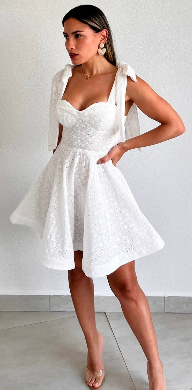 Modern & Romance Eyelet Fit & Flare Dress