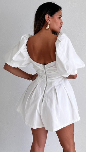 Charming Style White Cut-Out Romper