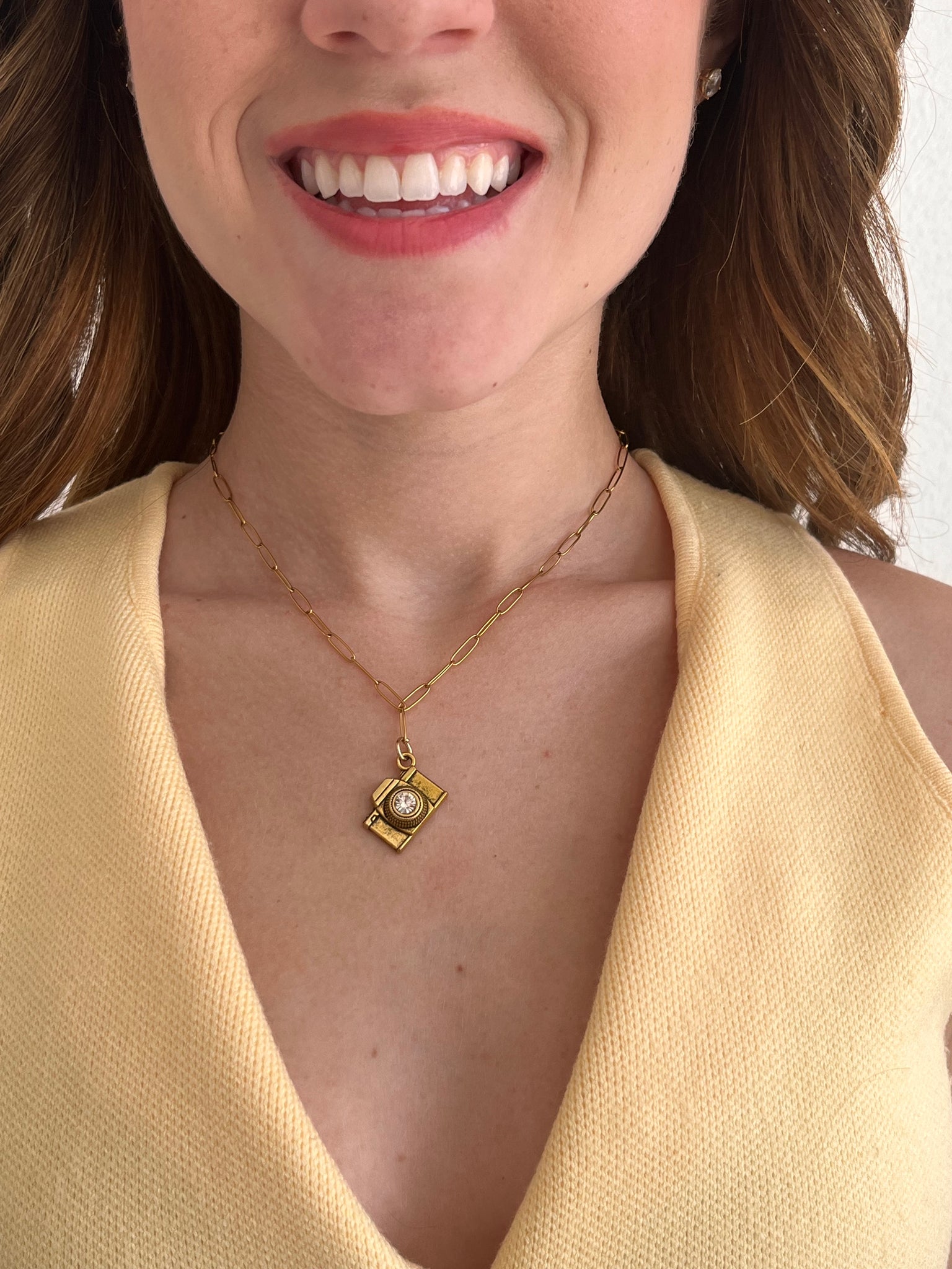 Fancy Camera Gold Necklace