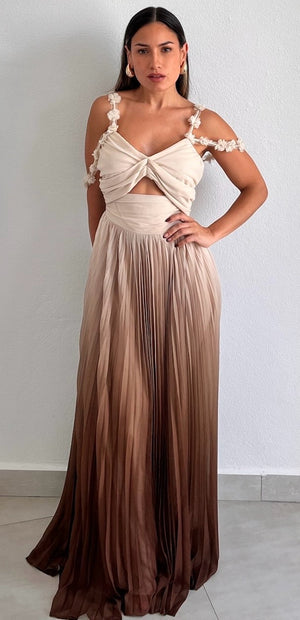 Truly a Beauty Brown Ombré Maxi Dress