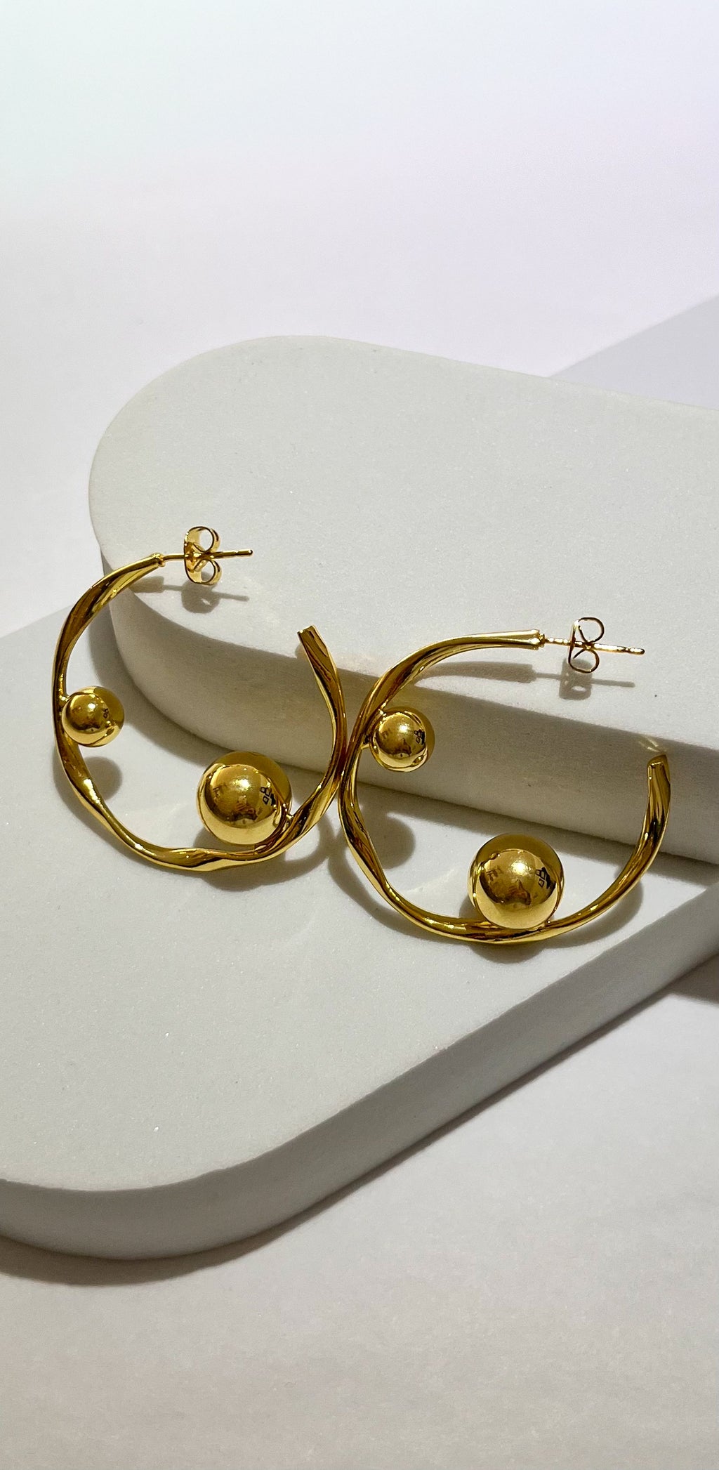 Stud Gold Hoops