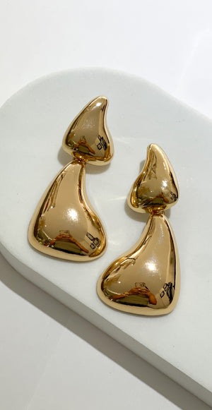 Bold Moment Gold Drop Earrings