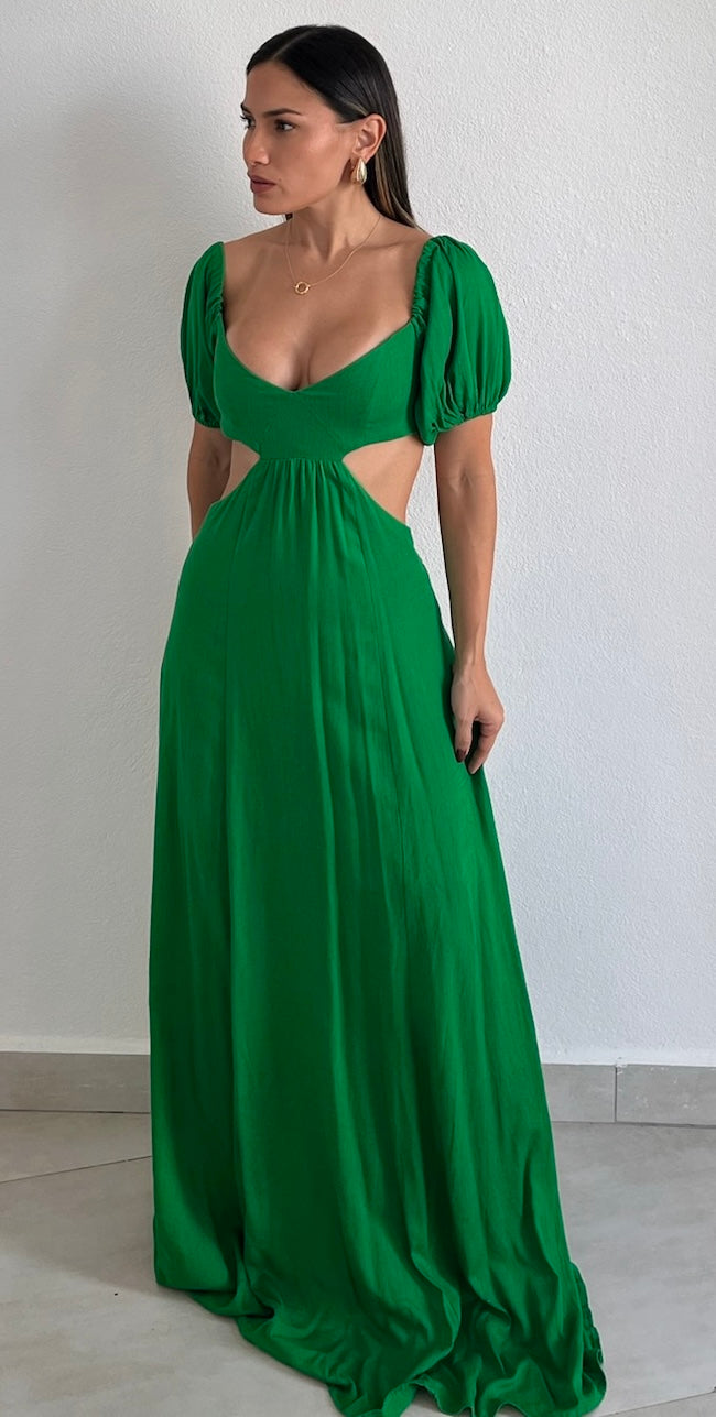 Tickets to Paradise Green Maxi Dress