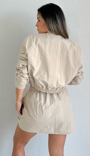 Style Expedition Beige Jacket Two-Piece Set
