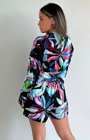 Artistic Impulse Print Shorts Two-Piece Set