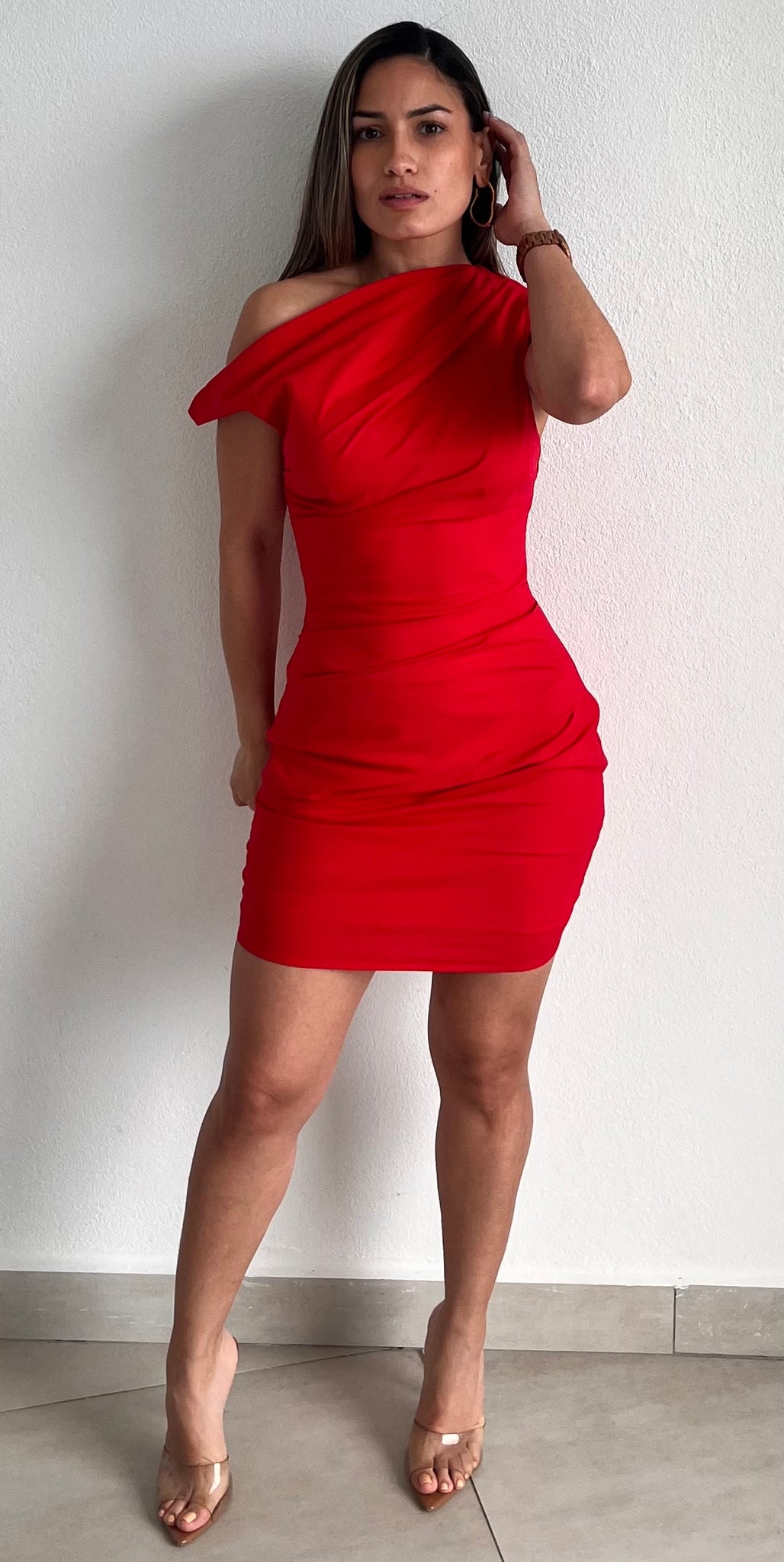 fitted lace wedding dress Elegant Cutout Waist Red Bodycon Dress with Side Split -Scarlet Desire –  UNIQ BOUTIQUE