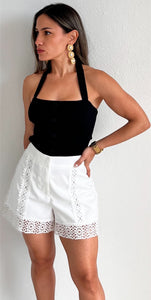 Essential Energy Black Halter Knit Top