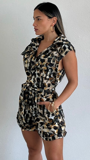 Wild for the Season Animal Print Romper