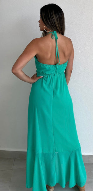 Ready for Sunshine Halter Maxi Dress