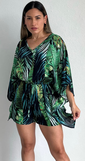 Tropical Paradise Print Romper