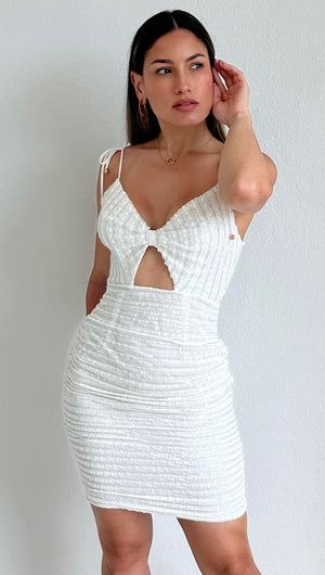 Romantic Aesthetic White Bodycon Dress