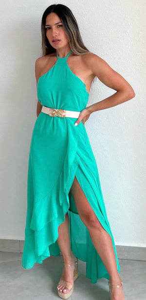 Ready for Sunshine Halter Maxi Dress