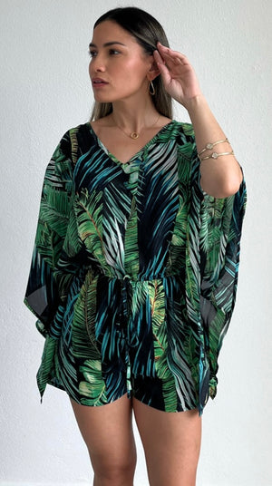 Tropical Paradise Print Romper